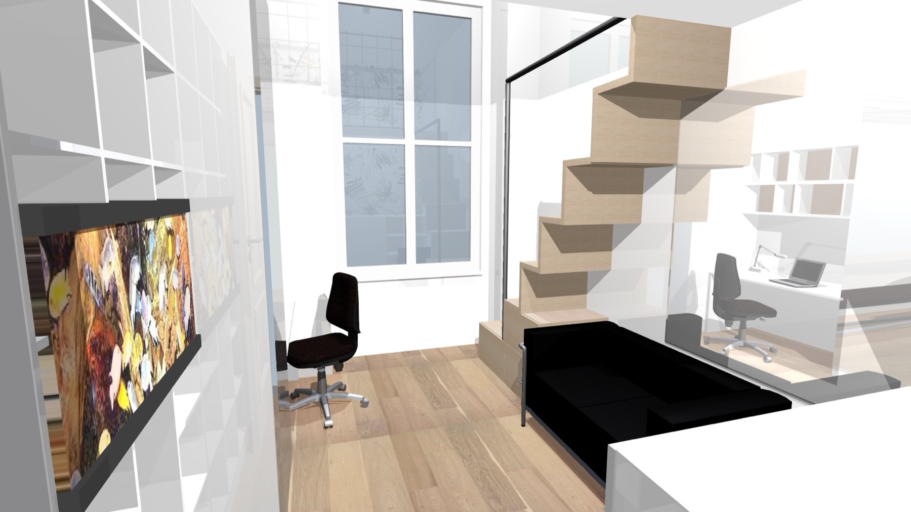 Dispoziční studie, 3D vizualizace Studia Evalofa
